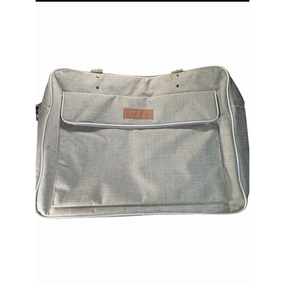 KeepCool Gray Insulated Cooler Tote Bag Large Picnic Grocery Zippered Pocke